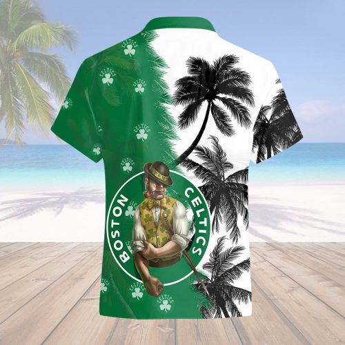 Boston Celtics Beach Summer 3D 3D Button 3D Button Hawaiian Shirt Gift for Men Dad Father Gift for Men Dad Father