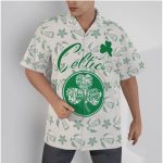 Boston Celtics Flower Pattern 3D 3D Button 3D Button Hawaiian Shirt Gift for Men Dad Father Gift for Men Dad Father