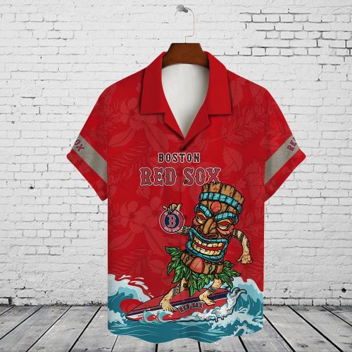 Boston Red Sox 2023 AOP 3D Button 3D Button Hawaiian Shirt Gift for Men Dad Father Gift for Men Dad Father V17