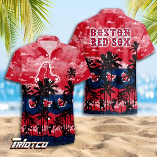 Boston Red Sox 3D Button Hawaiian Shirt - Perfect Men s Gift for Dad Father - Summer Style