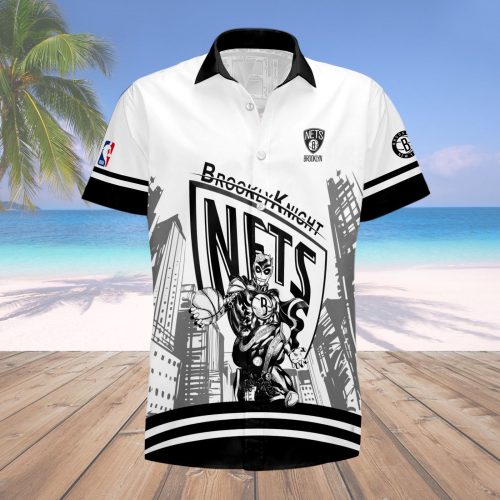 Brooklyn Nets 3D Button 3D Button Hawaiian Shirt Gift for Men Dad Father Gift for Men Dad Father V8
