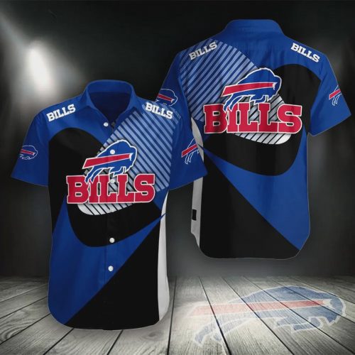 Buffalo Bills NFL Black Blue And Red Pattern Hawaiian Shirt Gift for Men and Women