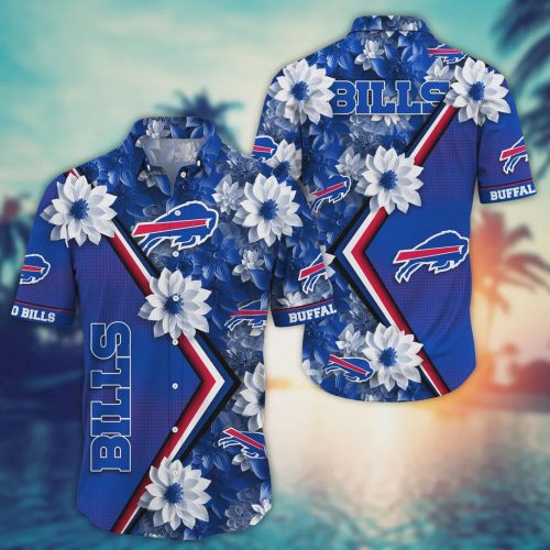 Buffalo Bills NFL Digital Flowers Aloha Hawaiian Shirt Gift for Men and Women