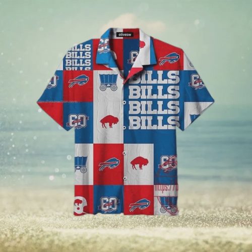 Buffalo Bills NFL Logo Collection Plaid Pattern Hawaiian Shirt Gift for Men and Women