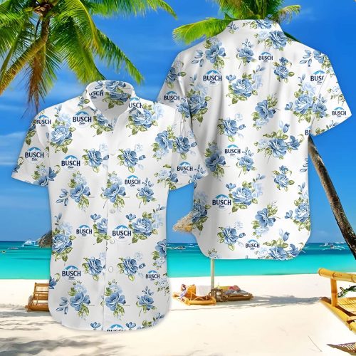 Busch Latte Hawaiian Shirt: Summer Vacation Gift for Beer Lovers