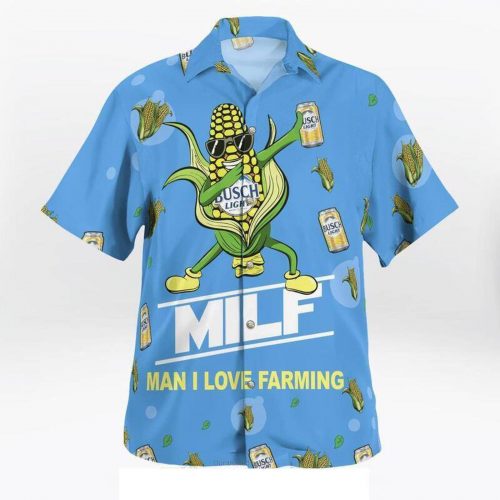 Busch Light Hawaiian Shirt: Funny MILF Man I Love Farming Corn Aloha Shirt - Perfect Summer Gift Idea!