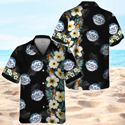 Busch Light Tropical Floral Hawaiian Shirt - Perfect Summer Gift for Beer Lovers Aloha Shirt for Men & Women