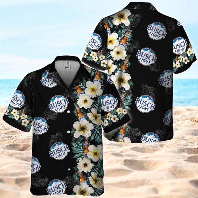 Busch Light Tropical Floral Hawaiian Shirt – Perfect Summer Gift for Beer Lovers Aloha Shirt for Men & Women