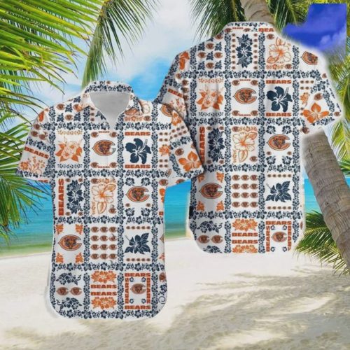 Chicago Bears NFL Beach Floral Tropical Team Hawaiian Shirt Gift for Men and Women