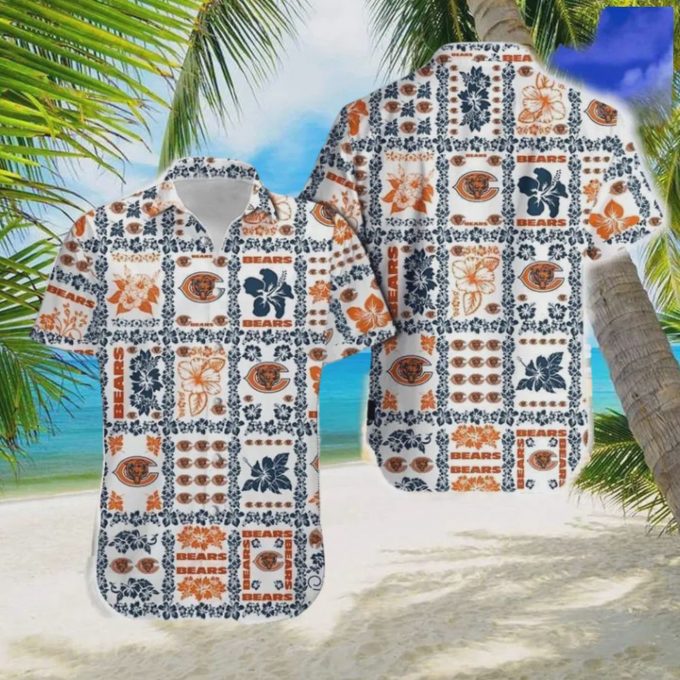 Chicago Bears NFL Beach Floral Tropical Team Hawaiian Shirt Gift for Men and Women