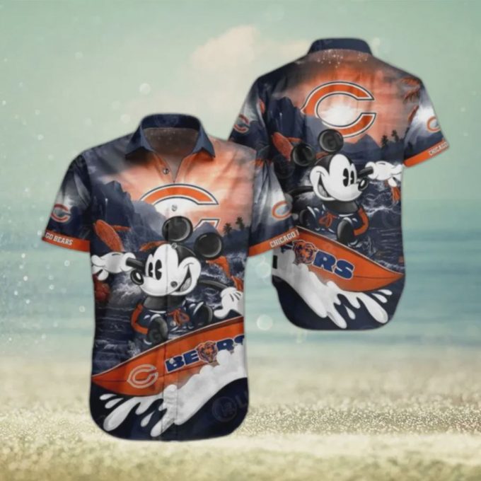 Chicago Bears NFL Mickey Graphic Hawaiian Shirt Gift for Men and Women