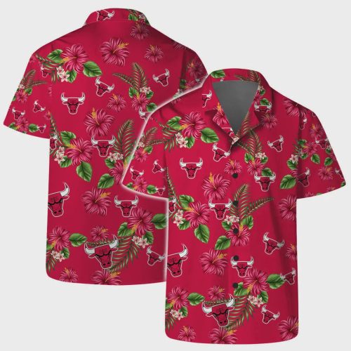 Chicago Bulls Hibiscus Paradise Hawaiian Shirt Gift for Men Dad and Father