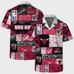 Chicago Bulls NBA Fusion Hawaiian Shirt Gift for Men Dad and Father
