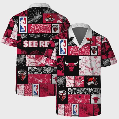 Chicago Bulls NBA Fusion Hawaiian Shirt Gift for Men Dad and Father