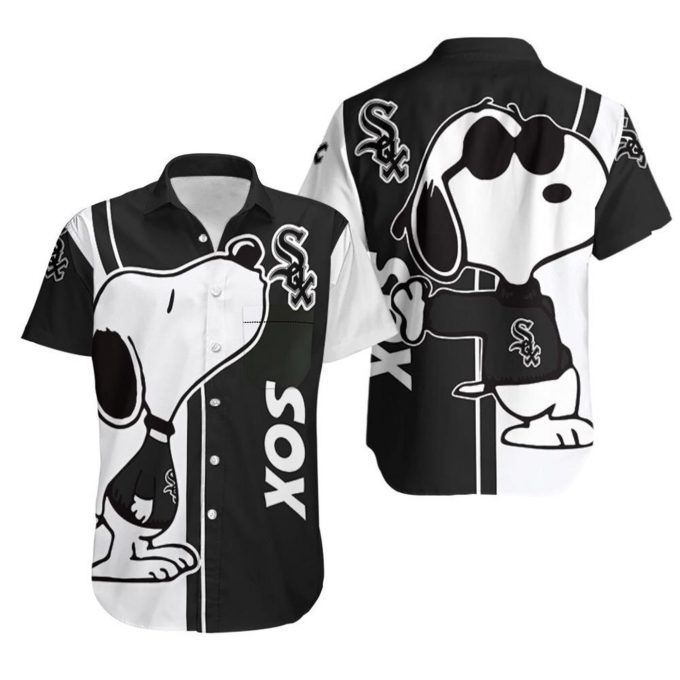 Chicago White Sox Snoopy Lover All-over Print 3D Button Hawaiian Shirt Gift for Men Dad Father