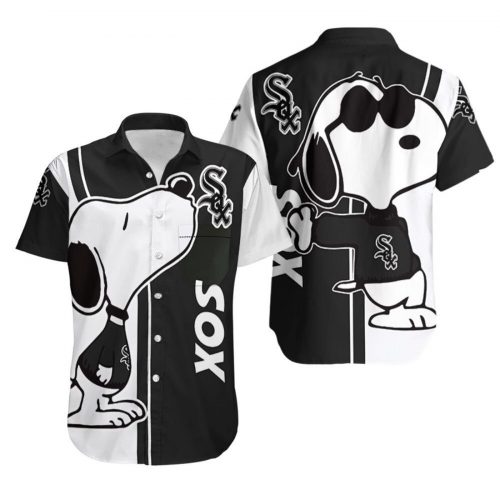 Chicago White Sox Snoopy Lover All-over Print 3D Button Hawaiian Shirt Gift for Men Dad Father