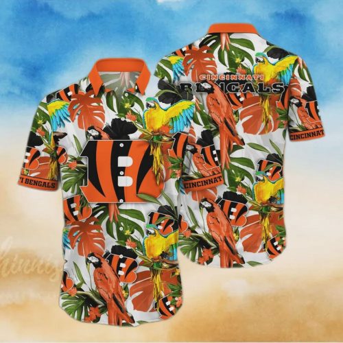 Cincinnati Bengals NFL Flower Colorful Pattern Hawaiian Shirt Gift for Men and Women