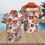 Cincinnati Bengals NFL Logo White Design Hawaiian Shirt Gift for Men and Women
