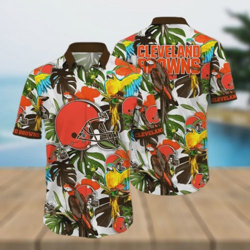 Cleveland Browns NFL Flower Colorful Hawaiian Shirt Gift for Men and Women