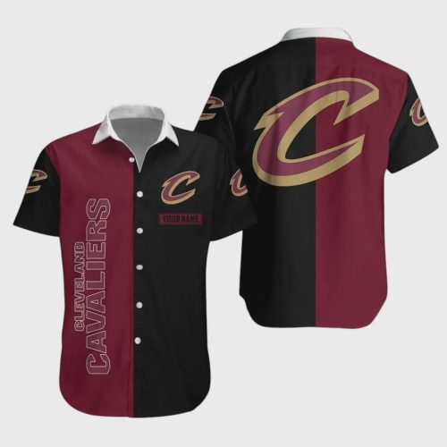 Cleveland Cavaliers Custom Name Split Design Hawaiian Shirt - Nearallday