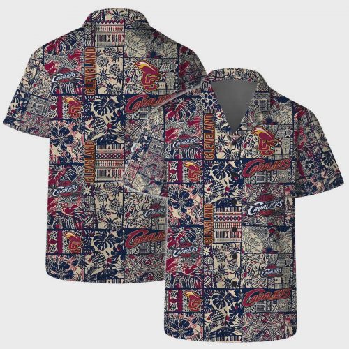 Cleveland Cavaliers Floral & Nature Patchwork Hawaiian Shirt - Nearallday