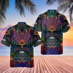 Colorful Skull Art Hawaiian Shirt Skull & Viking 3D  Clothing Skull Aloha Shirt