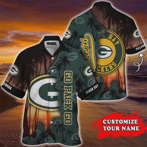 Custom Green Bay Packers NFL Aloha Hawaiian Shirt Gift for Men and Women
