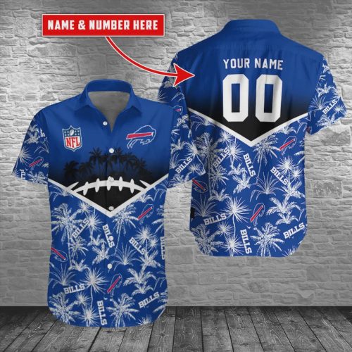 Custom Name And Number Buffalo Bills NFL Aloha Hawaiian Shirt Gift for Men and Women