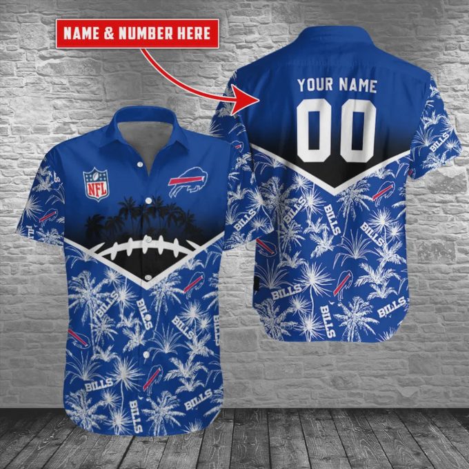 Custom Name And Number Buffalo Bills NFL Aloha Hawaiian Shirt Gift for Men and Women