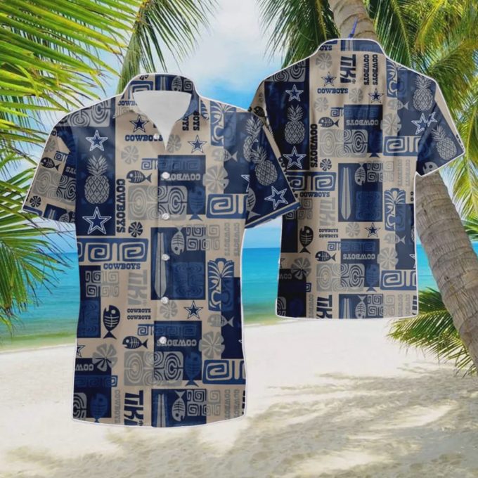 Dalals Cowboys Fish Pineapple Pattern NFL Hawaiian Shirt Gift for Men and Women