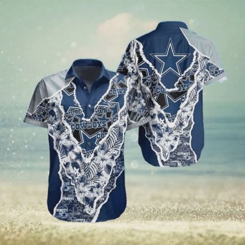 Dalals Cowboys NFL Design Aloha Hawaiian Shirt Gift for Men and Women
