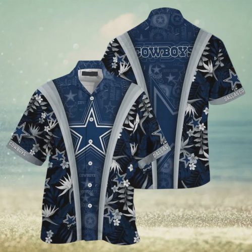 Dalals Cowboys NFL Logo Art Aloha Hawaiian Shirt Gift for Men and Women