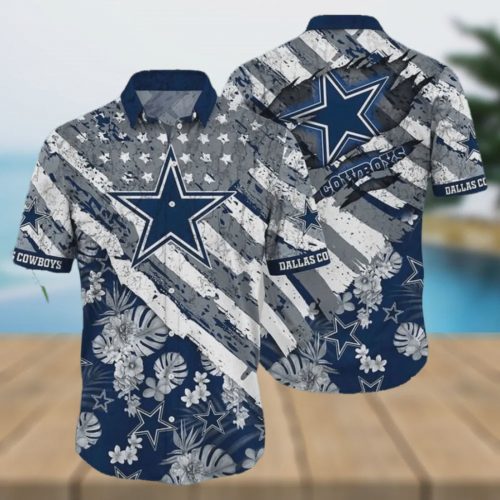 Dallas Cowboys NFL American Flag Football Hawaiian Shirt Gift for Men and Women