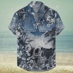 Dallas Cowboys NFL Skull Tropical Flower Pattern Hawaiian Shirt Gift for Men and Women