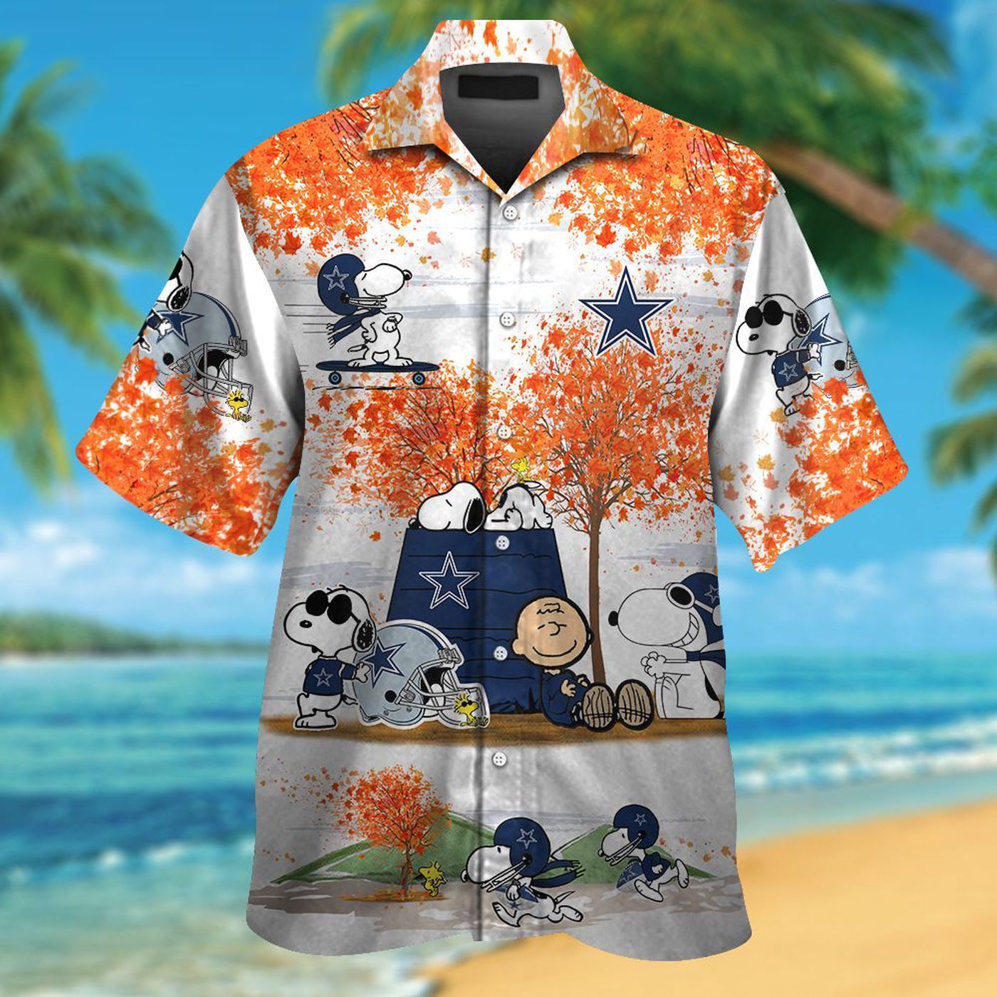 Dallas Cowboys & Snoopy 3D Button Hawaiian Shirt Gift for Men Dad Father Dallas Cowboys & Snoopy 3D Button Hawaiian Shirt Gift for Men Dad Father