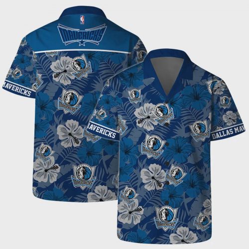 Dallas Mavericks Blue Floral Hawaiian Shirt - Aloha Style - Limited Edition