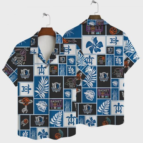 Dallas Mavericks Bold Blocks Hawaiian Shirt - Vibrant Aloha Shirt