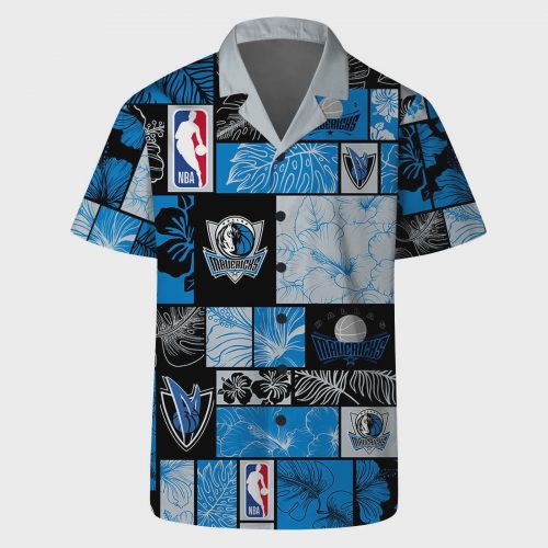 Dallas Mavericks Tropical Patchwork Hawaiian Shirt – Aloha Style for NBA Fans