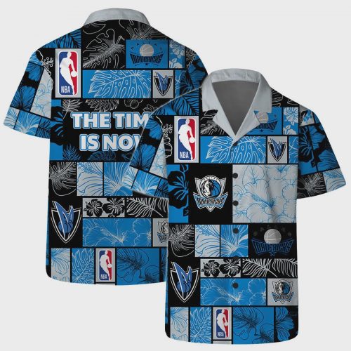 Dallas Mavericks Tropical Patchwork Hawaiian Shirt – Aloha Style for NBA Fans