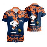 Denver Broncos Snoopy 3D Button Hawaiian Summer Shirt Gift for Men