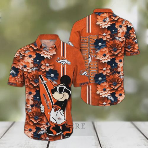 Denver Broncos NFL Aloha Mickey Hawaiian Shirt Gift for Men and Women