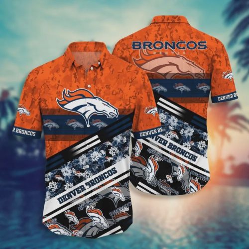 Denver Broncos NFL Camouflage Pattern Hawaiian Shirt Gift for Men and Women