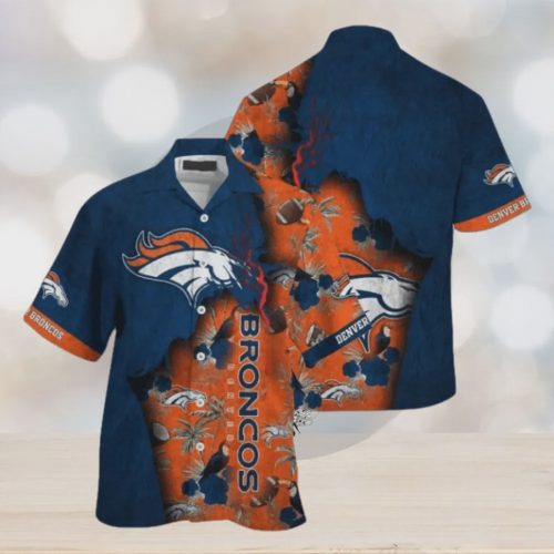 Denver Broncos NFL Navy Blue Orange Hawaiian Shirt Gift for Men and Women