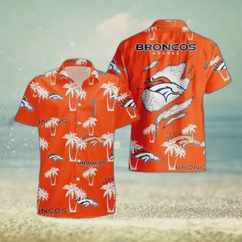 Denver Broncos NFL Palm Tree Pattern Hawaiian Shirt Gift for Men and Women