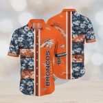 Denver Broncos NFL Tropical Flowers Orange Hawaiian Shirt Gift for Men and Women
