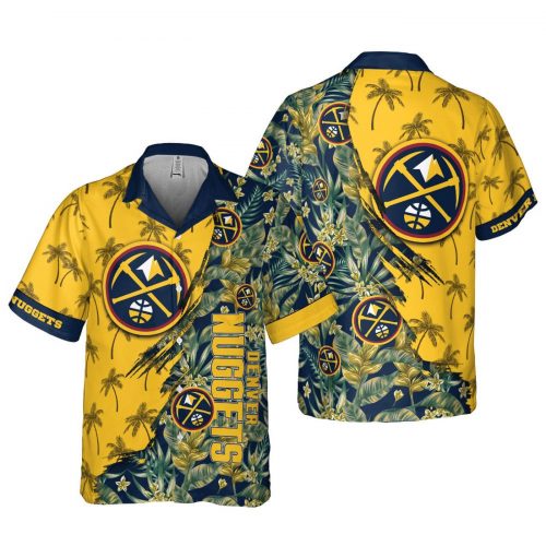 Denver Nuggets 3D Button 3D Button Hawaiian Shirt Gift for Men Dad Father Gift for Men Dad Father V16