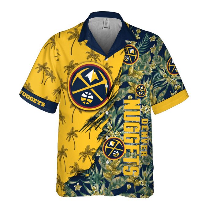 Denver Nuggets 3D Button 3D Button Hawaiian Shirt Gift for Men Dad Father Gift for Men Dad Father V16