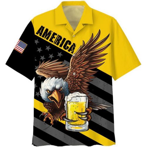 Eagle America Beer Hawaiian Shirt - Aloha Summer Gift for Men & Women Perfect Beer Lover Gift
