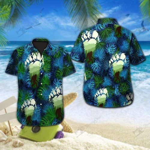 Bigfoot Camping Hawaiian Shirt: Fun Aloha Summer Gift for Men & Women