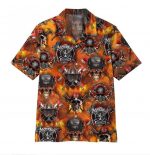 Firefighter Skull Hawaiian Shirt For Men Women Summer Holiday Gift Idea Firefighter Aloha Shirt